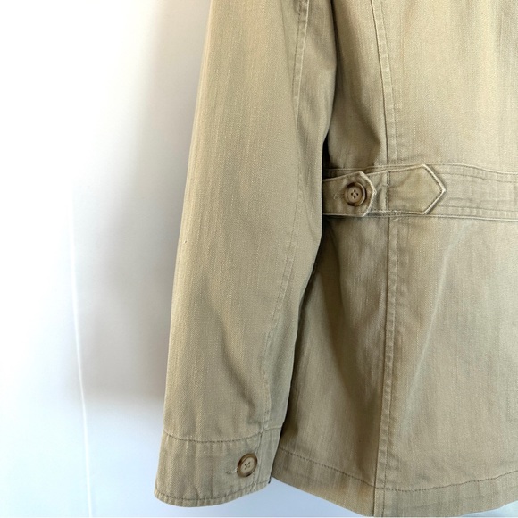 ANTHROPOLOGIE ISABELLA BIRD KHAKI CARGO SAFARI UTILITY JACKET. SzL - Picture 5 of 10